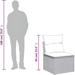 Set mobilier de grădină VidaXL 3251427 (Grey) Thumb