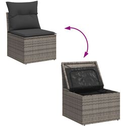 Set mobilier de grădină VidaXL 3251427 (Grey) Thumb