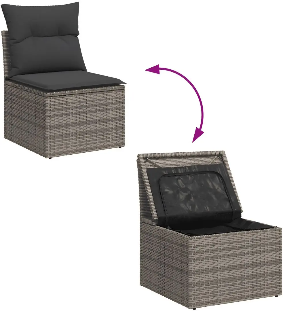 Set mobilier de grădină VidaXL 3251427 (Grey)