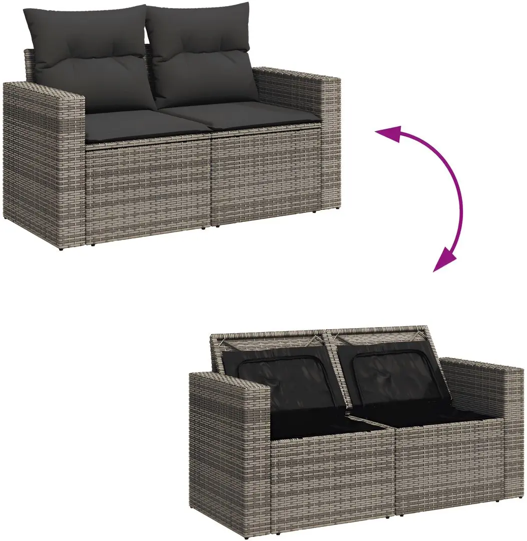 Set mobilier de grădină VidaXL 3251427 (Grey)