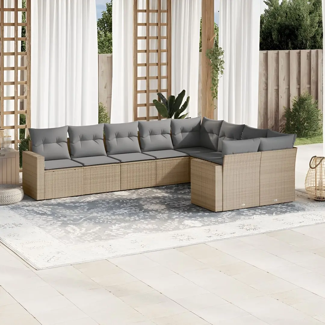 Set mobilier de grădină vidaXL 3251776 (Beige/Grey)
