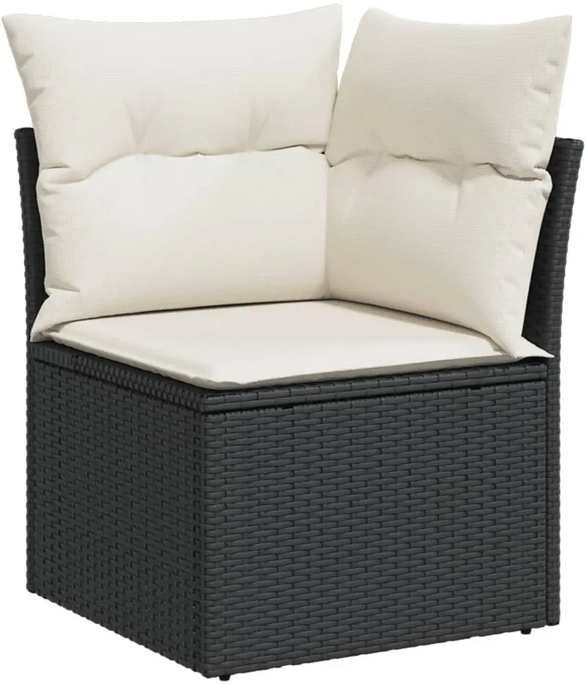 Set mobilier de gradina VidaXL 3256056 (Black/Cream/Acacia)
