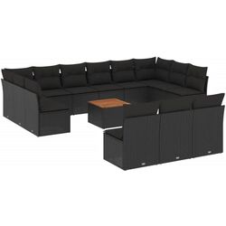 Set mobilier de gradina VidaXL 3256230 (Black/Acacia) Thumb