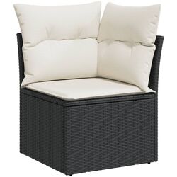 Set mobilier de gradina VidaXL 3256259 (Black/Cream/Acacia) Thumb