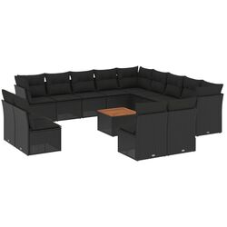 Set mobilier de gradina VidaXL 3256265 (Black/Acacia) Thumb