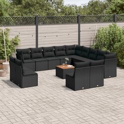 Set mobilier de gradina VidaXL 3256265 (Black/Acacia)