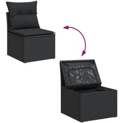 Set mobilier de gradina VidaXL 3256265 (Black/Acacia) Thumb