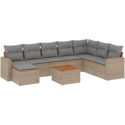 Set mobilier de grădină VidaXL 3256591 (Beige/Grey) Thumb