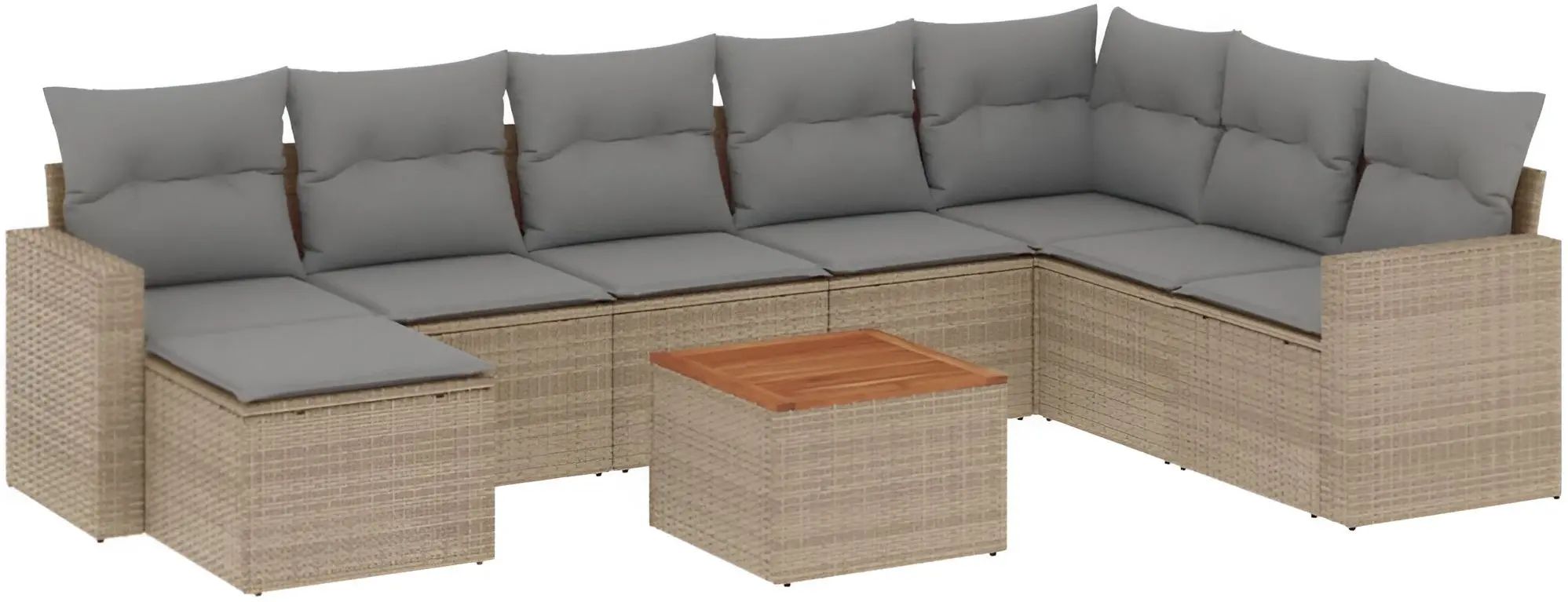 Set mobilier de grădină VidaXL 3256591 (Beige/Grey)