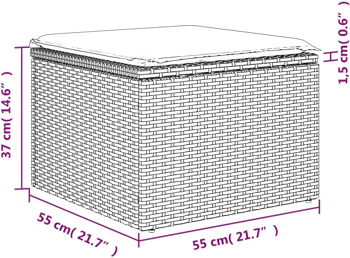 Set mobilier de grădină VidaXL 3256591 (Beige/Grey)