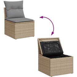 Set mobilier de grădină VidaXL 3256591 (Beige/Grey) Thumb