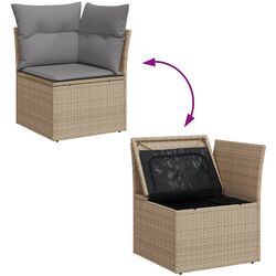 Set mobilier de grădină VidaXL 3256591 (Beige/Grey) Thumb