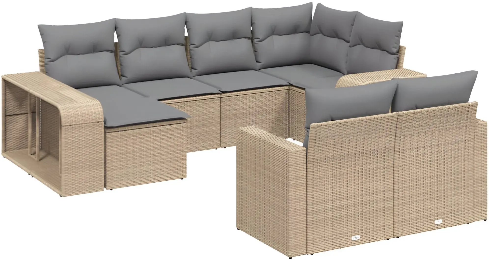 Set mobilier de grădină vidaXL 3261289 (Beige/Grey)