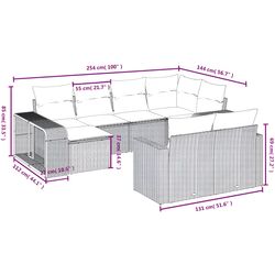 Set mobilier de grădină vidaXL 3261289 (Beige/Grey) Thumb