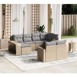 Set mobilier de grădină vidaXL 3261289 (Beige/Grey)