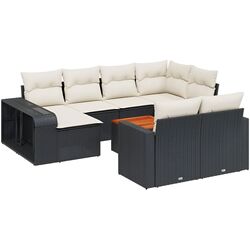 Set mobilier de grădină VidaXL 3261306 (Black/White) Thumb