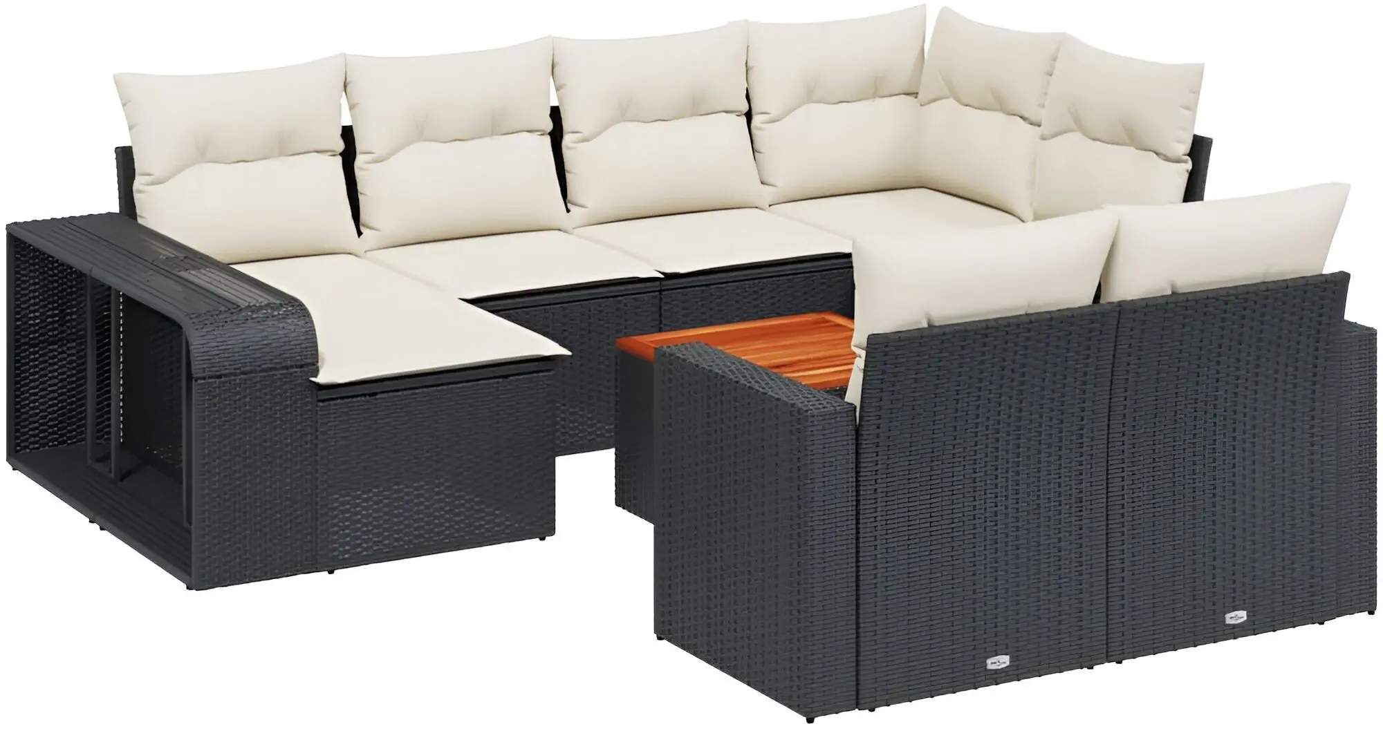 Set mobilier de grădină VidaXL 3261306 (Black/White)