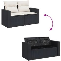 Set mobilier de grădină VidaXL 3261306 (Black/White) Thumb
