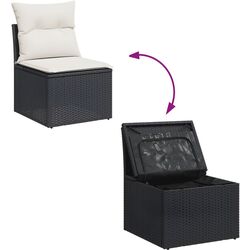 Set mobilier de grădină VidaXL 3261306 (Black/White) Thumb