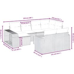 Set mobilier de grădină VidaXL 3261310 (Grey) Thumb