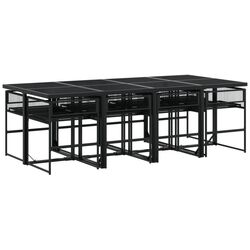 Set mobilier de gradina VidaXL 3295025 (Black) Thumb