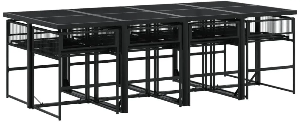 Set mobilier de gradina VidaXL 3295025 (Black)