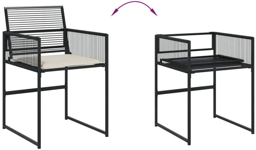 Set mobilier de gradina VidaXL 3295025 (Black)