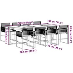 Set mobilier de gradina VidaXL 3295025 (Black) Thumb