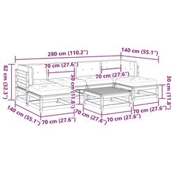 Set mobilier de gradina VidaXL 3295822 (Natural/Anthracite) Thumb