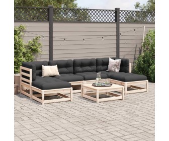 Set mobilier de gradina VidaXL 3295822 (Natural/Anthracite)