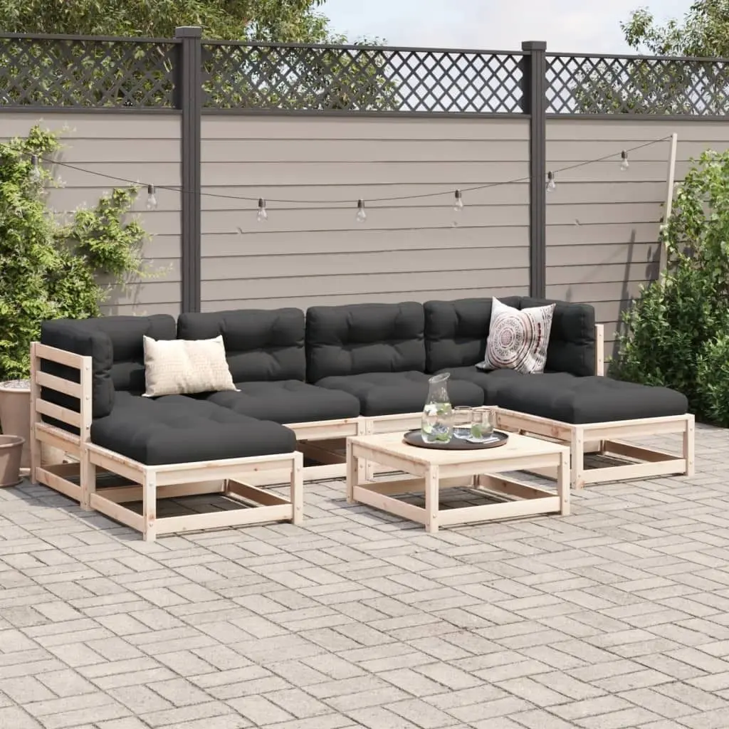 Set mobilier de gradina VidaXL 3295822 (Natural/Anthracite)