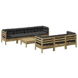 Set mobilier de gradina VidaXL 3299330 (Natural/Anthracite) Thumb