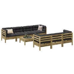 Set mobilier de gradina VidaXL 3299330 (Natural/Anthracite) Thumb