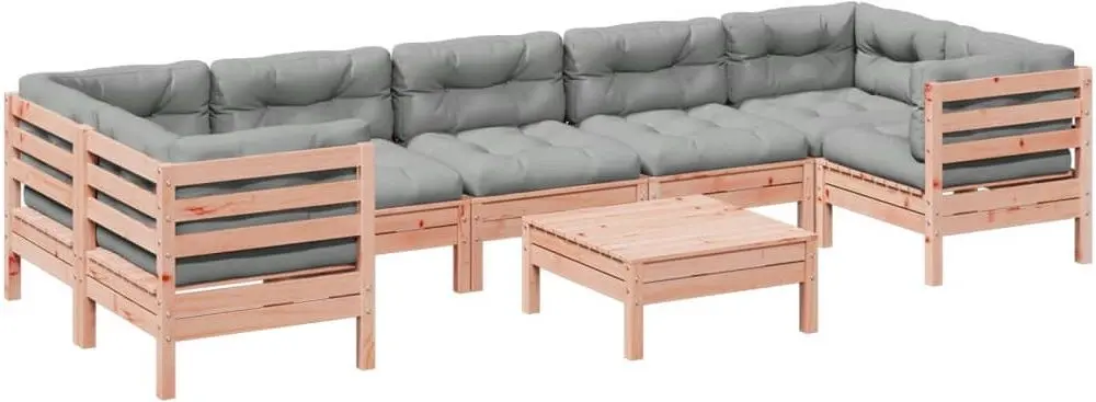 Set mobilier de grădină VidaXL 3299340 (Natural/Grey)