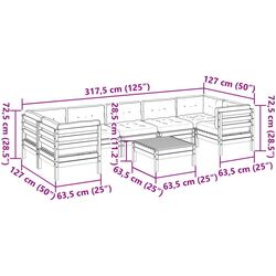 Set mobilier de grădină VidaXL 3299340 (Natural/Grey) Thumb