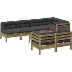 Set mobilier de grădină VidaXL 3299352 (Natural/Anthracite) Thumb