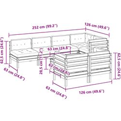 Set mobilier de grădină VidaXL 3299352 (Natural/Anthracite) Thumb