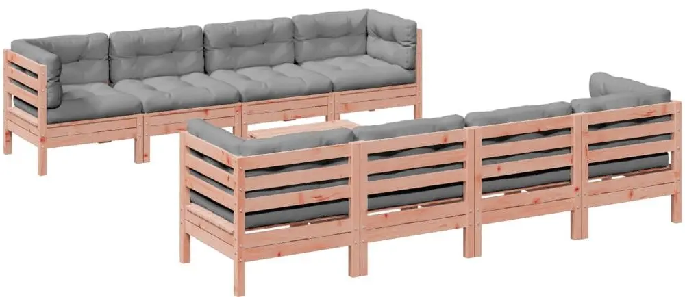 Set mobilier de grădină VidaXL 3299363 (Natural/Grey)
