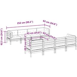 Set mobilier de grădină VidaXL 3299363 (Natural/Grey) Thumb