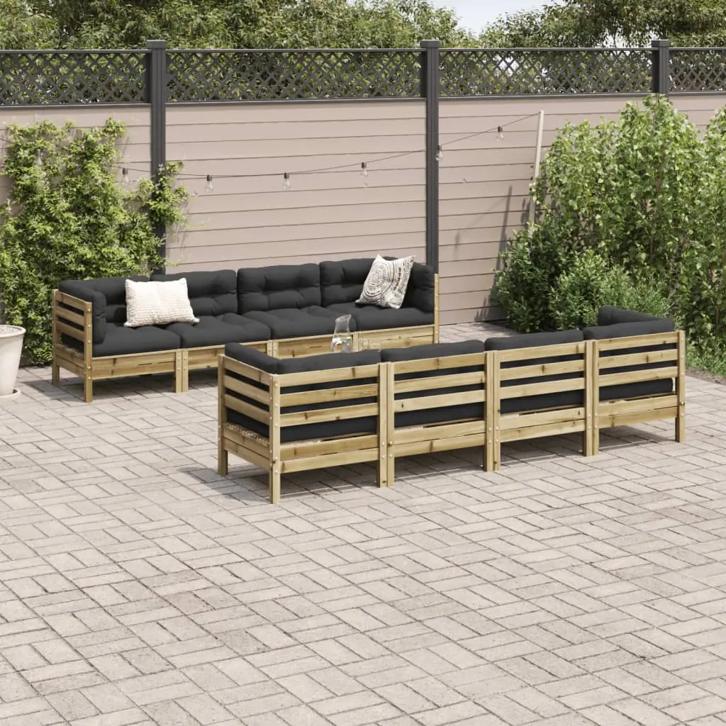 Set mobilier de gradina VidaXL 3299364 (Natural/Anthracite)