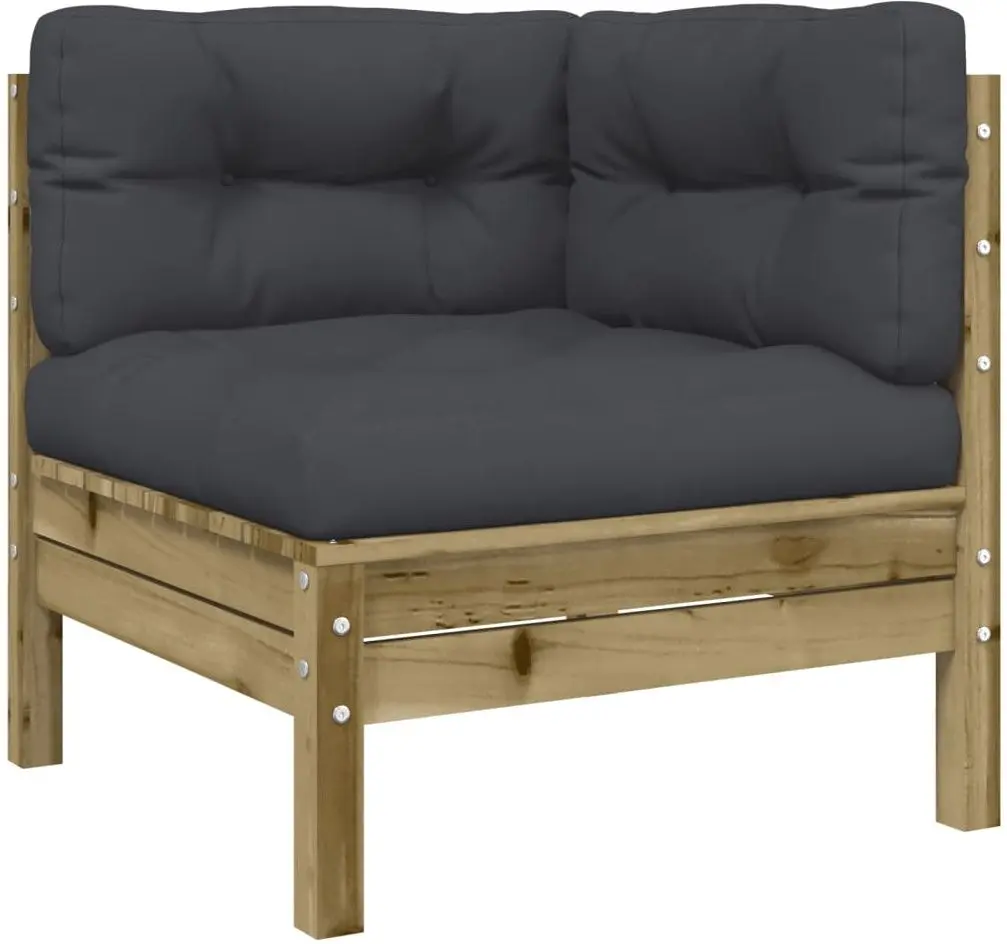 Set mobilier de grădină VidaXL 3299473 (Natural/Anthracite)