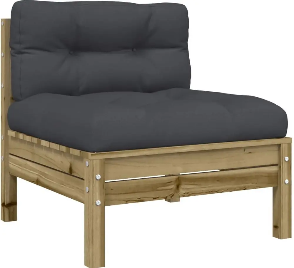 Set mobilier de grădină VidaXL 3299473 (Natural/Anthracite)