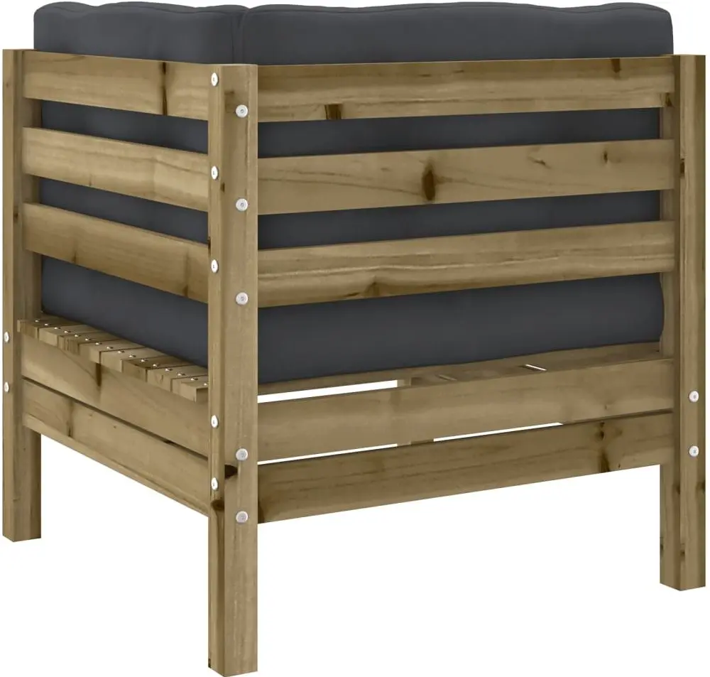 Set mobilier de grădină VidaXL 3299473 (Natural/Anthracite)