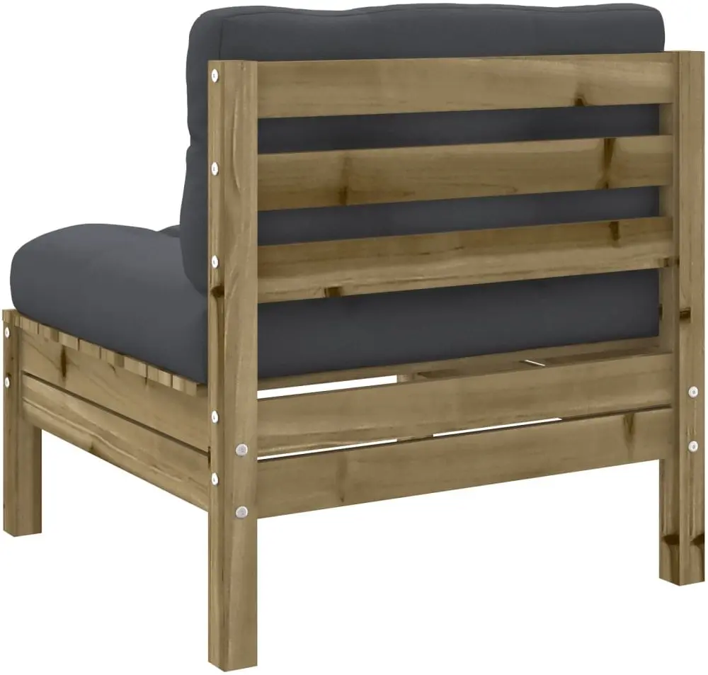 Set mobilier de grădină VidaXL 3299473 (Natural/Anthracite)