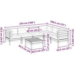 Set mobilier de grădină VidaXL 3299473 (Natural/Anthracite) Thumb