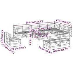 Set mobilier de gradina VidaXL 3299485 (Natural) Thumb