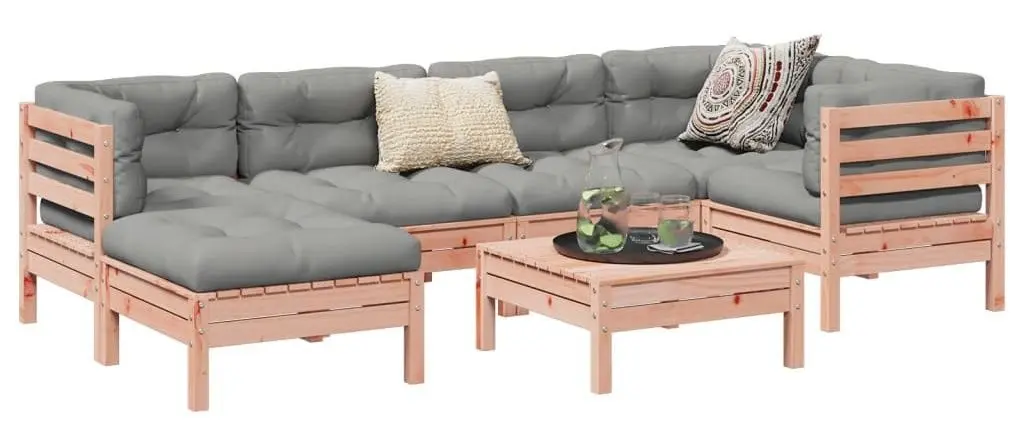 Set mobilier de gradina VidaXL 3299539 (Natural/Grey)