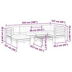Set mobilier de gradina VidaXL 3299539 (Natural/Grey) Thumb