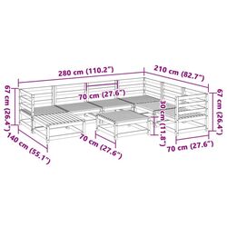 Set mobilier de gradina VidaXL 3299554 (Natural) Thumb