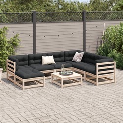 Set mobilier de gradina VidaXL 3299556 (Natural/Anthracite)